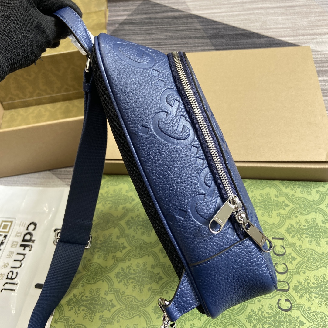 大得価の gucci オフィ ディアコピー 本革 レザー ミニ 斜め掛けバッグ 触り心地が良い ブルー_3