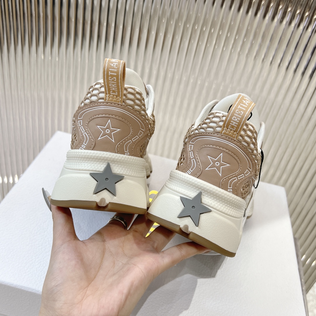 DIOR スニーカー ディオール偽物 運動 ランニング 柔軟 カジュアルシューズ シンプル ブラウン_7