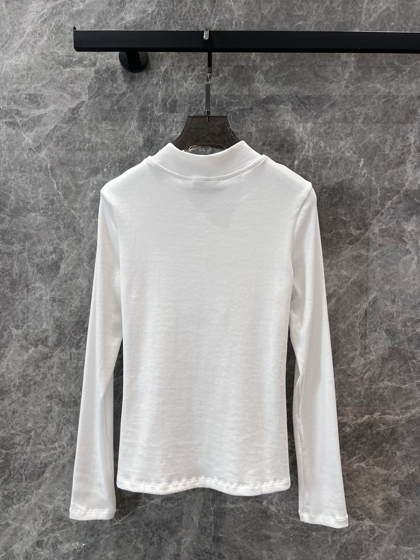 dior レディース tシャツ激安通販 トップス 長袖 ハイネック 純綿 刺繍 シンプル ホワイト_3