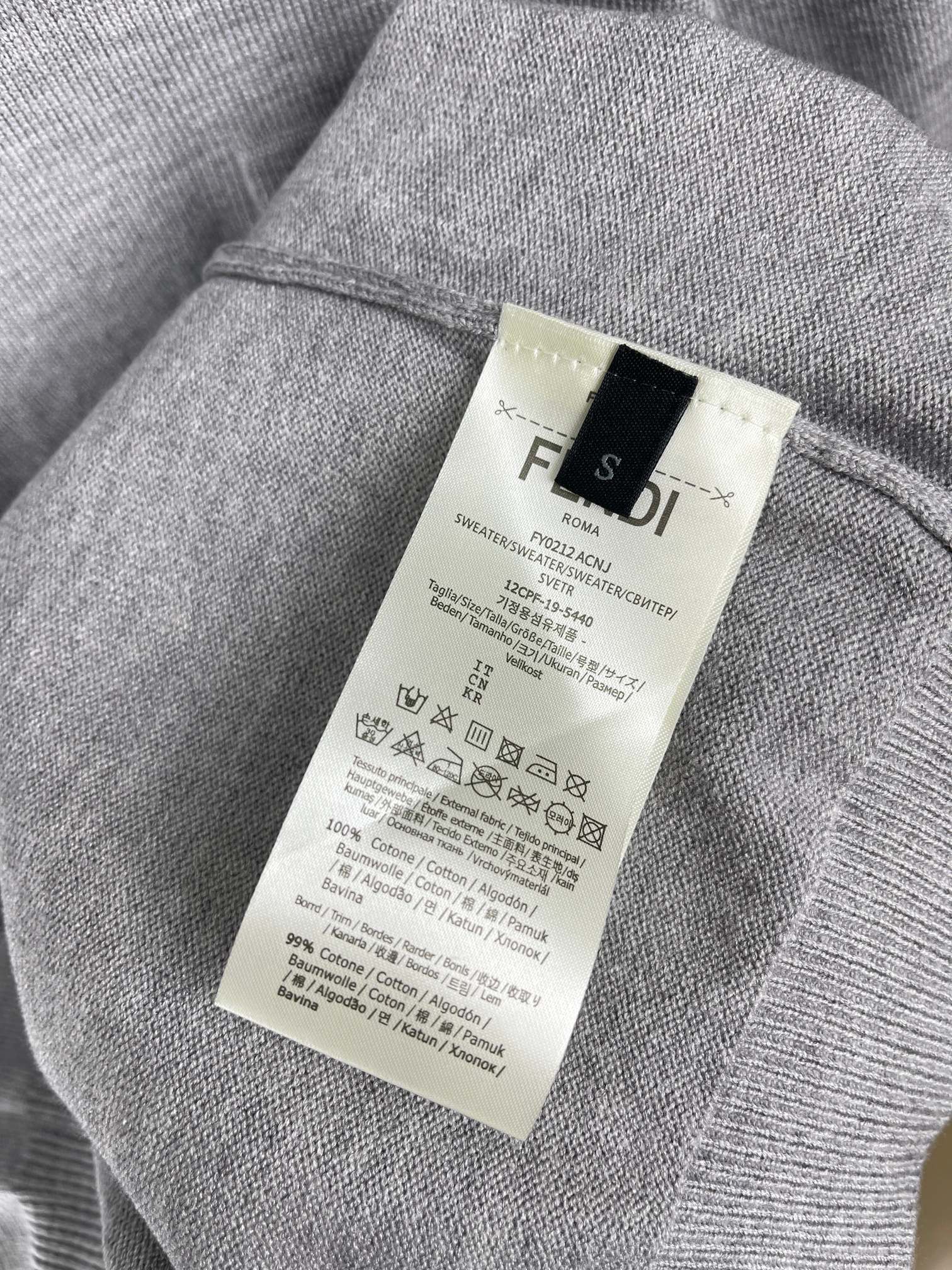お得品‼フェンディトップスＮ級品 シンプル  純綿 短袖 プリント 柔軟 ポロシャツ グレイ_7