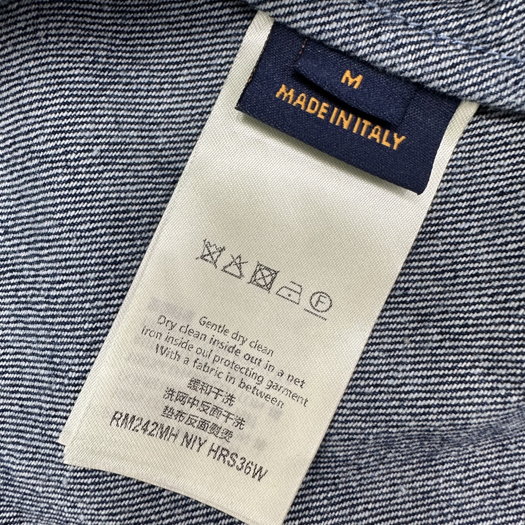 爆買いできる品質保証 ルイヴィトントップス偽物 デニム素材 半袖シャツ 格子模様 シンプル ブルー_5