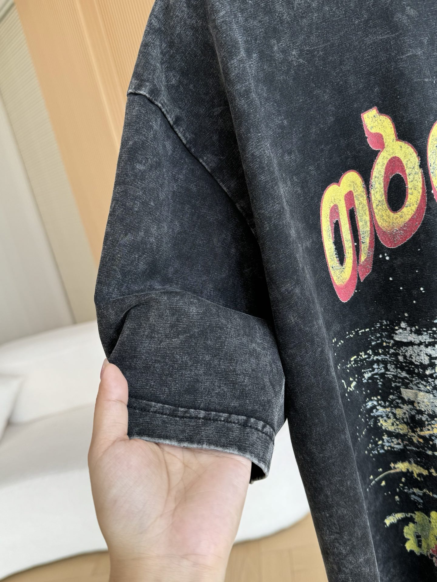 2025年のお買い得品 tシャツ バレンシアガ激安通販 トップス 短袖 100%綿 プリント 男女兼用 ブラック_6