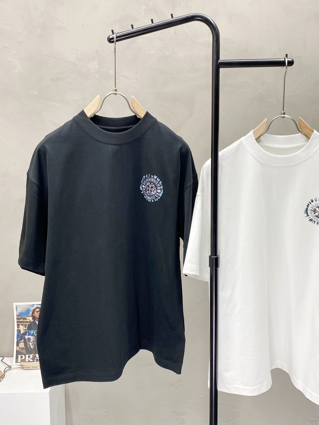 クロムハーツtシャツＮ級品 トップス カジュアル 半袖 純綿 メンズ 柔らかい ロゴプリント 2色可選_7