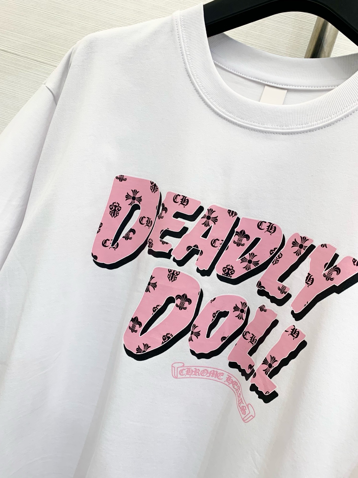 レディース クロムハーツtシャツスーパーコピー 柔らかい プリント トップス カジュアル 半袖 純綿 ホワイト_5