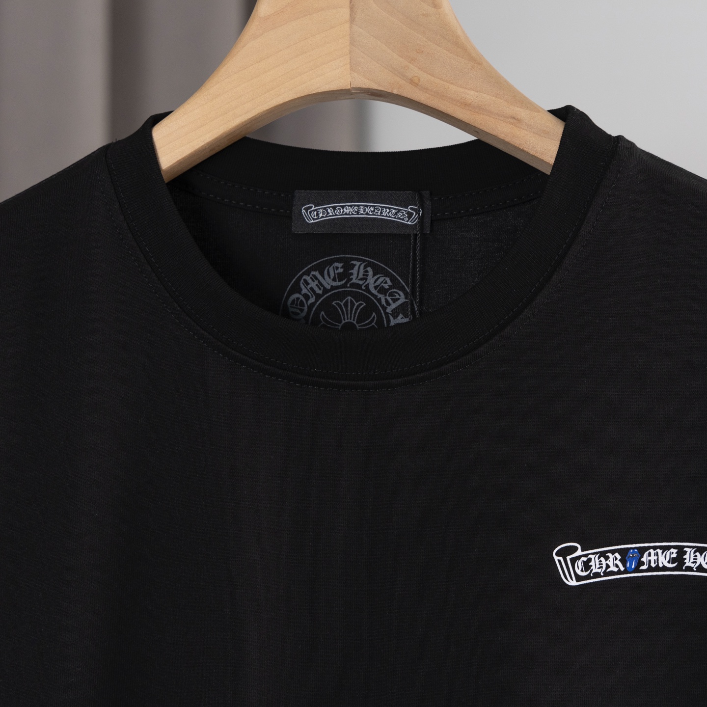 男女兼用 クロムハーツtシャツ 定価偽物 シンプル 柔軟 短袖 プリント トップス 100％綿 SDY2 ブラック_3