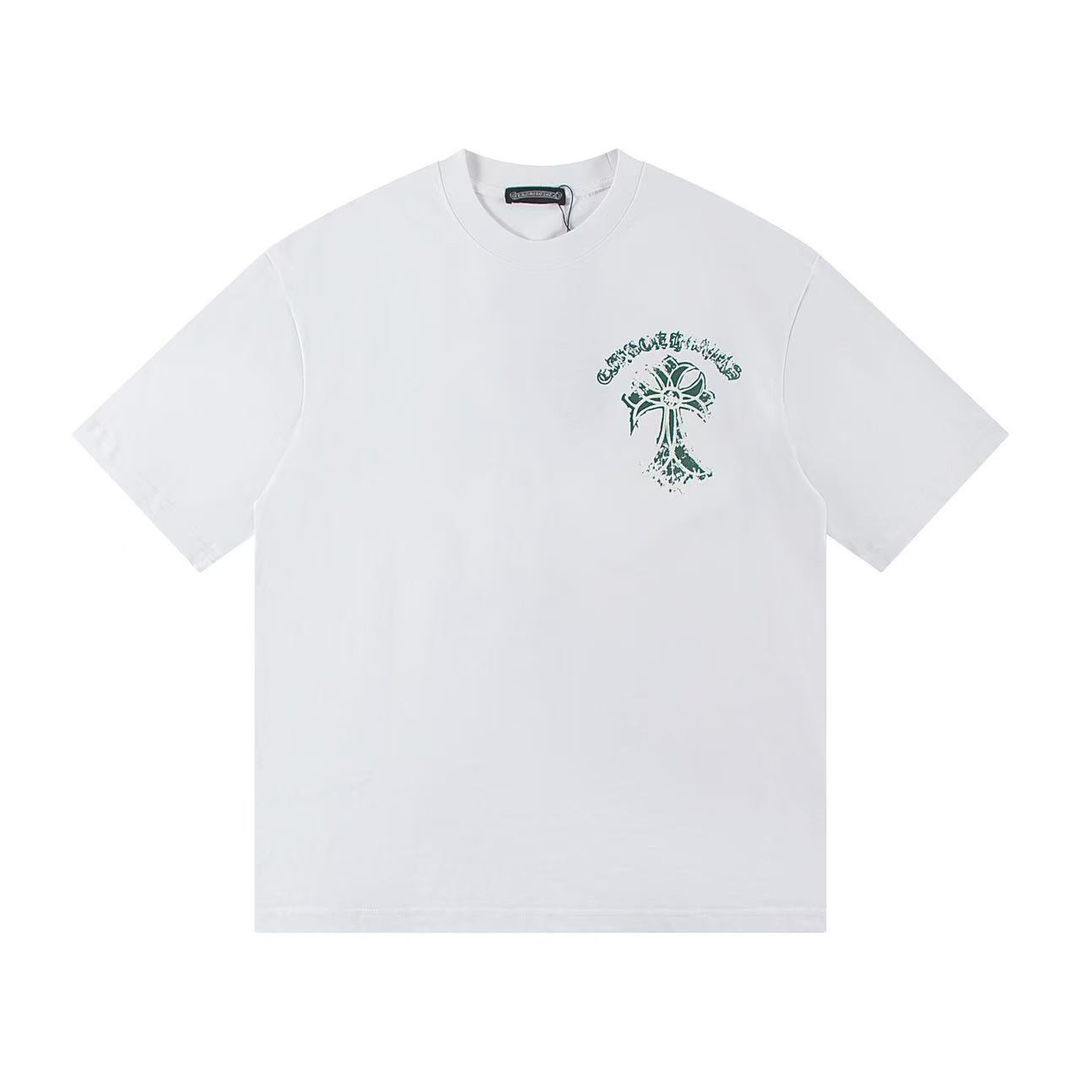 クロムハーツ 衣類偽物 ゆったり 柔軟tシャツ 短袖 プリント トップス 100％綿 シンプル 多色可選_2
