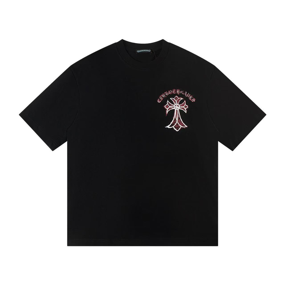 クロムハーツ 衣類偽物 ゆったり 柔軟tシャツ 短袖 プリント トップス 100％綿 シンプル 多色可選_5