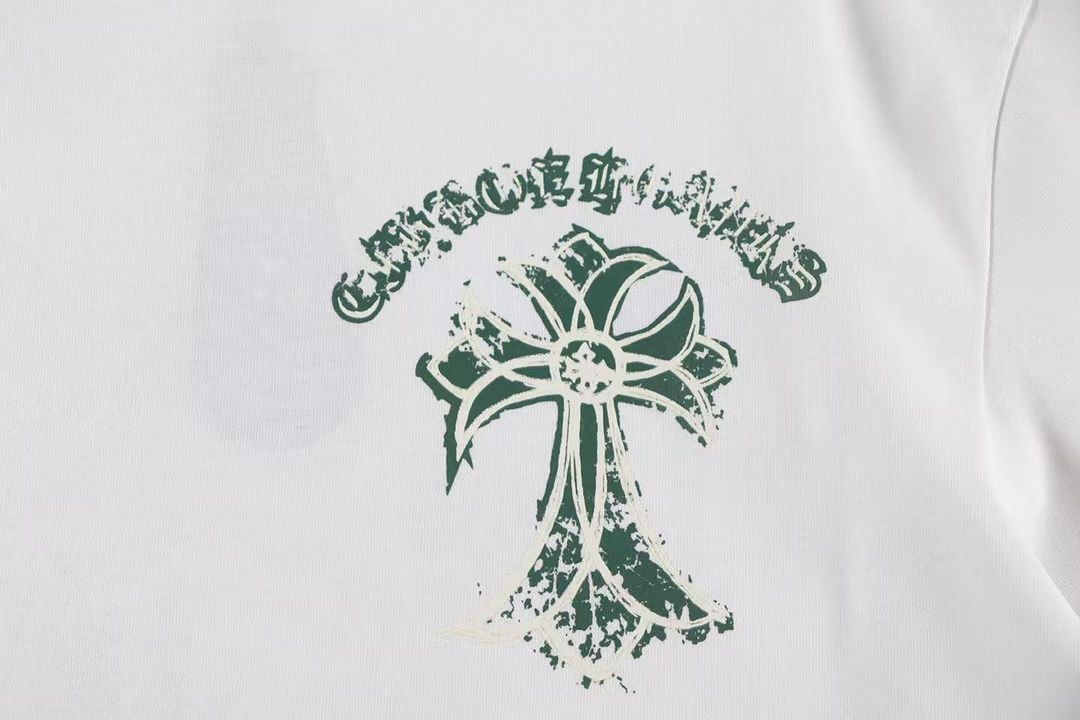 クロムハーツ 衣類偽物 ゆったり 柔軟tシャツ 短袖 プリント トップス 100％綿 シンプル 多色可選_6