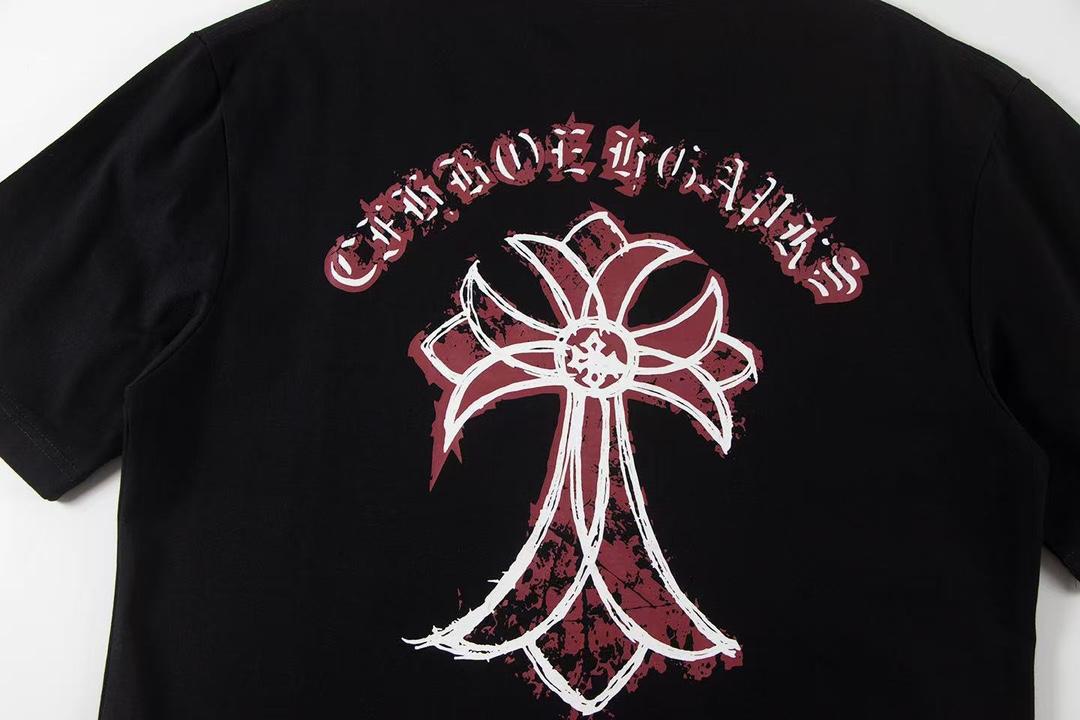 クロムハーツ 衣類偽物 ゆったり 柔軟tシャツ 短袖 プリント トップス 100％綿 シンプル 多色可選_8