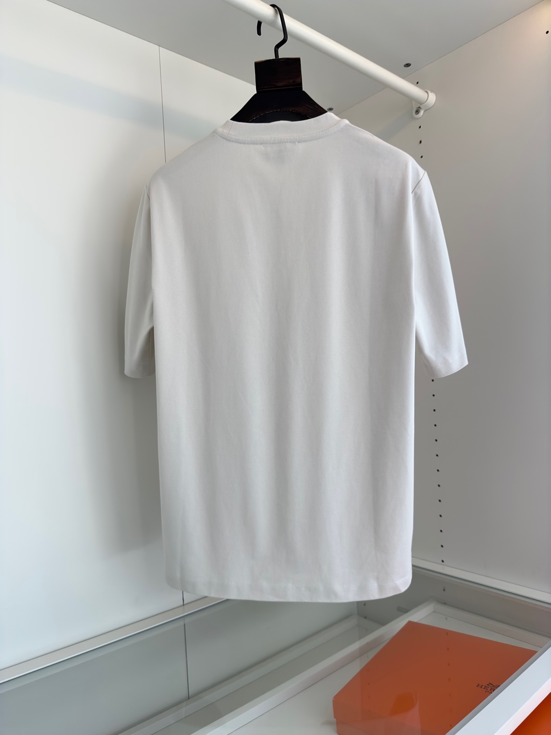 新商品 通気性いい エルメスtシャツＮ級品 トップス 純綿 プリント 柔らかい ホワイト_3