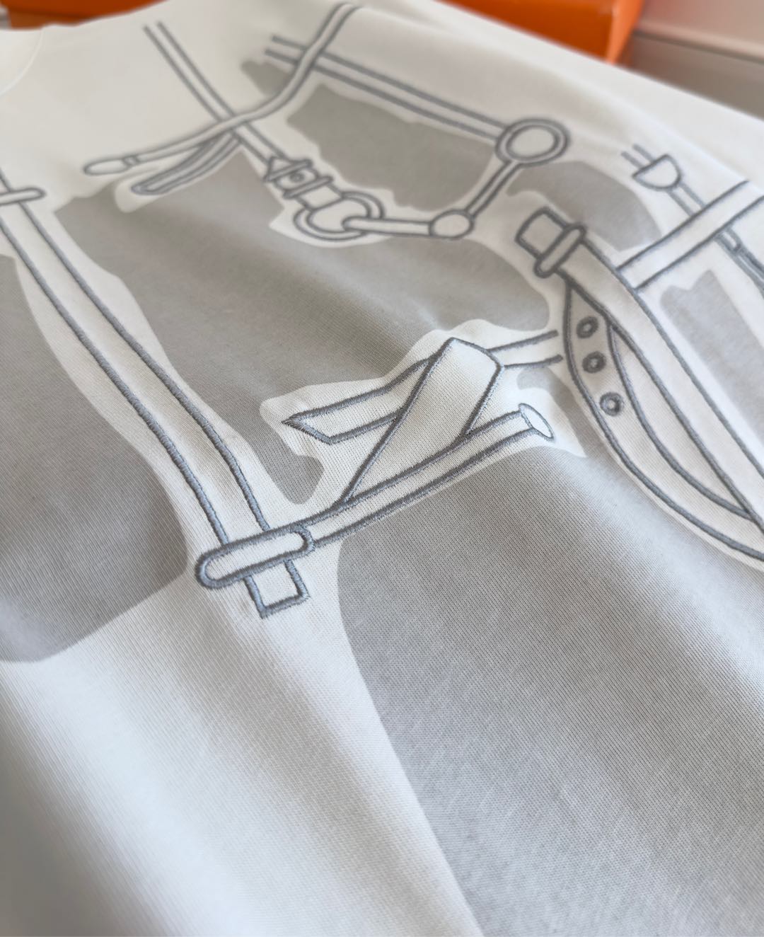 新商品 通気性いい エルメスtシャツＮ級品 トップス 純綿 プリント 柔らかい ホワイト_8