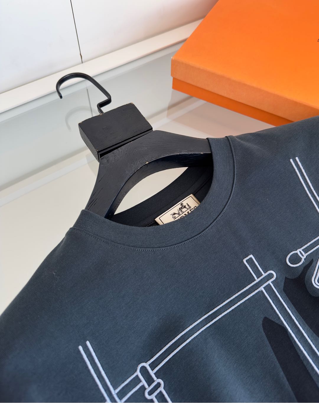 おすすめ エルメス tシャツ 値段スーパーコピー 高品質 トップス 純綿 プリント 柔らかい ブラック_8