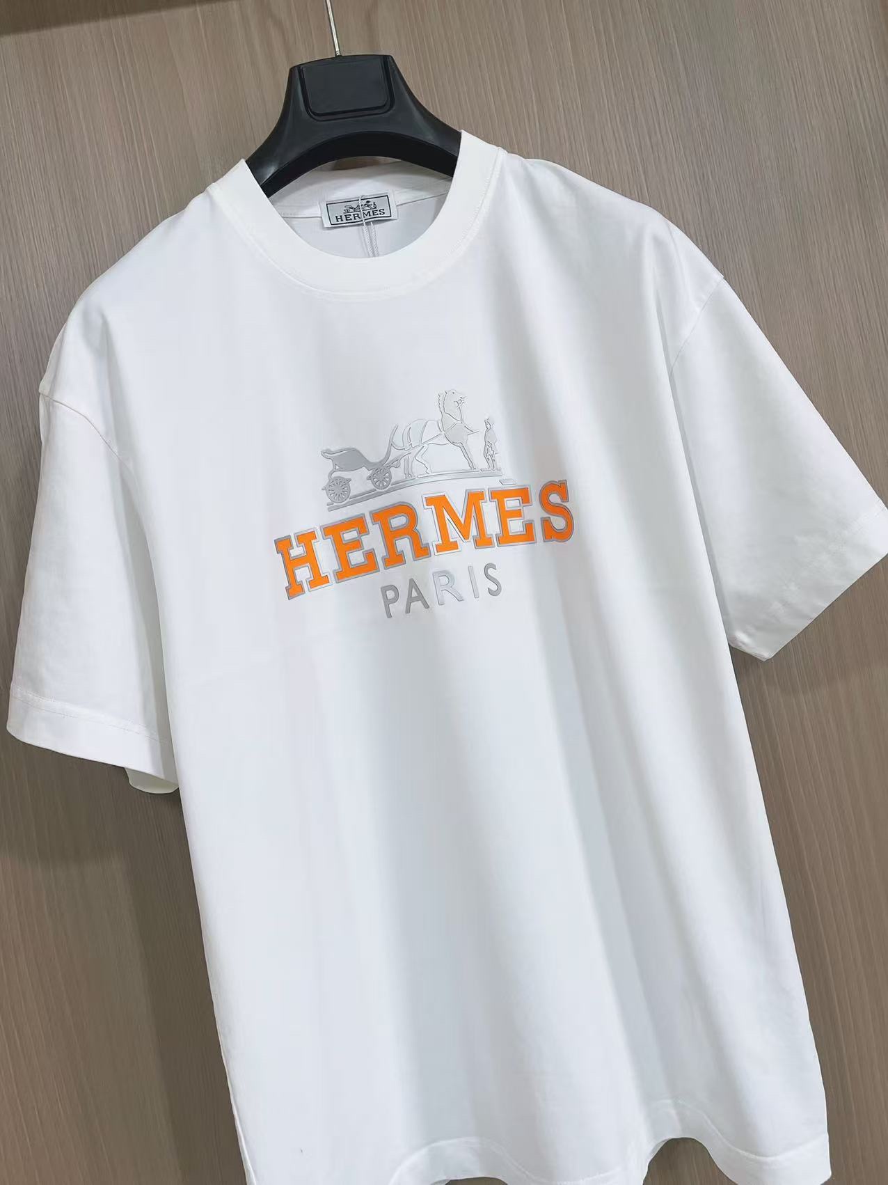 人気新作 tシャツ 縫い方スーパーコピー トップス 純綿 ロゴプリント 半袖 シンプル 男女兼用 ホワイト_4