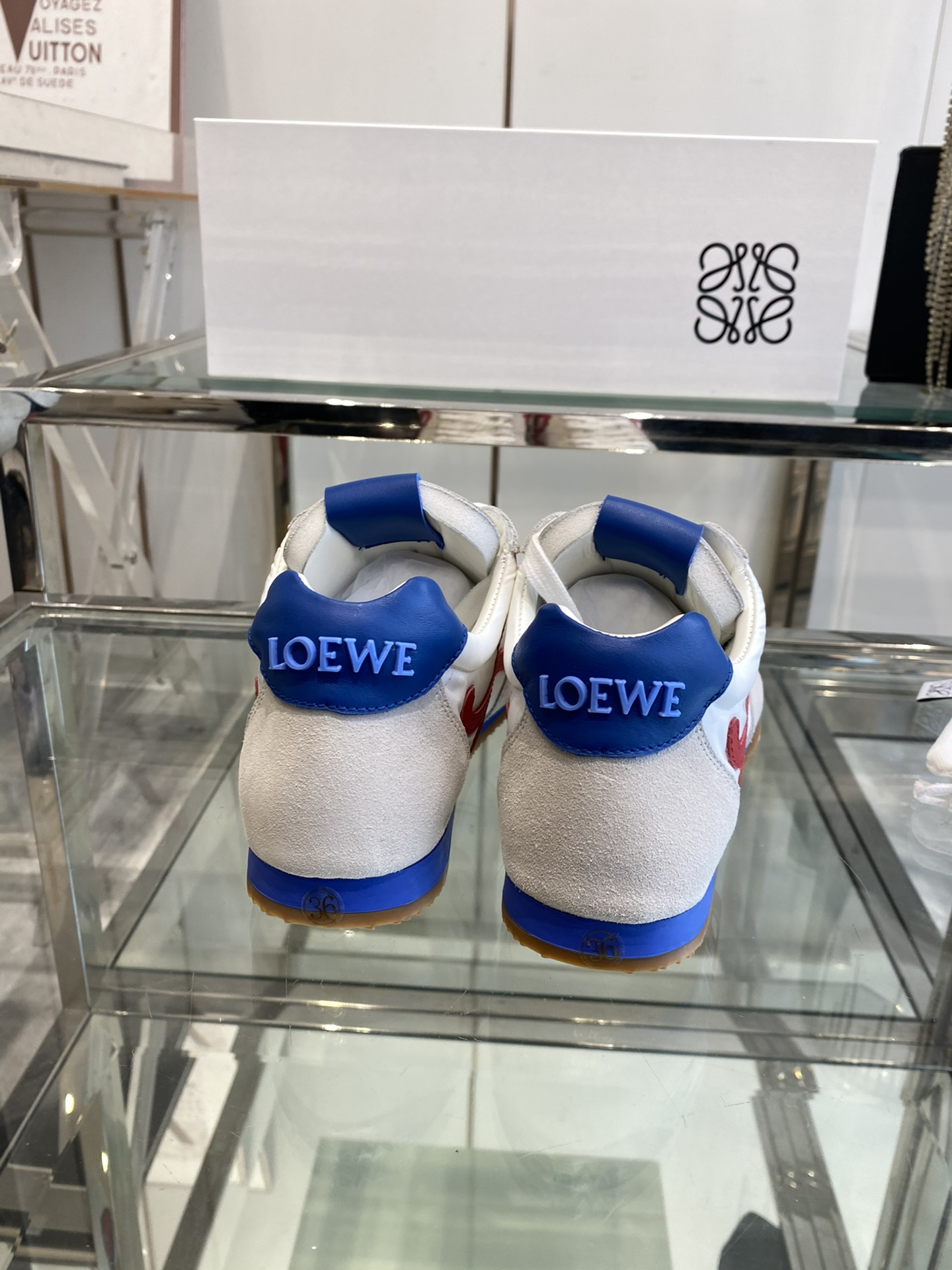 大販売 ロエベ スニーカー コラボコピー 柔軟 カジュアル 男女兼用 ランニング 運動シューズ グレー_9