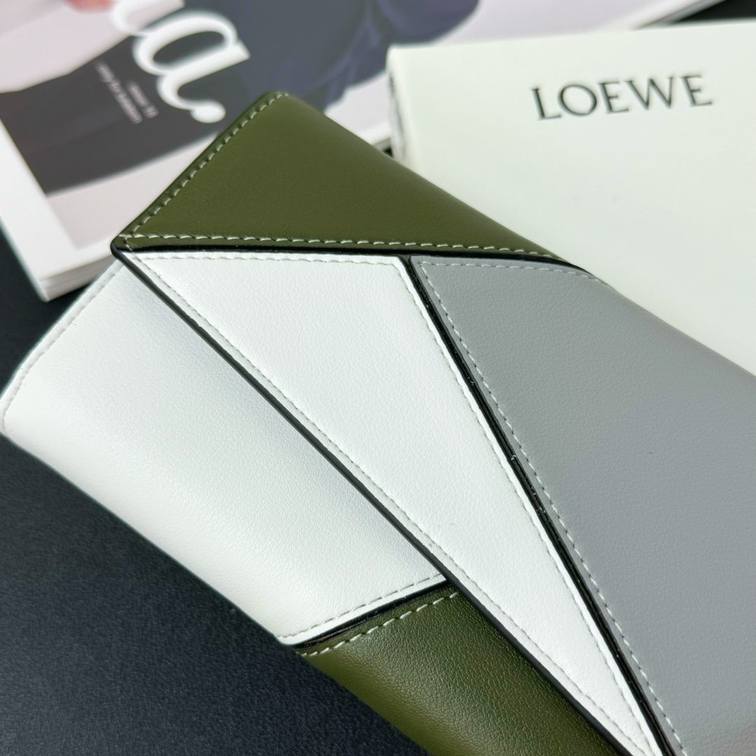 ロエベ財布 お直しコピー 長財布 レザー 牛革 優雅レディ 収納ケース グレー_5
