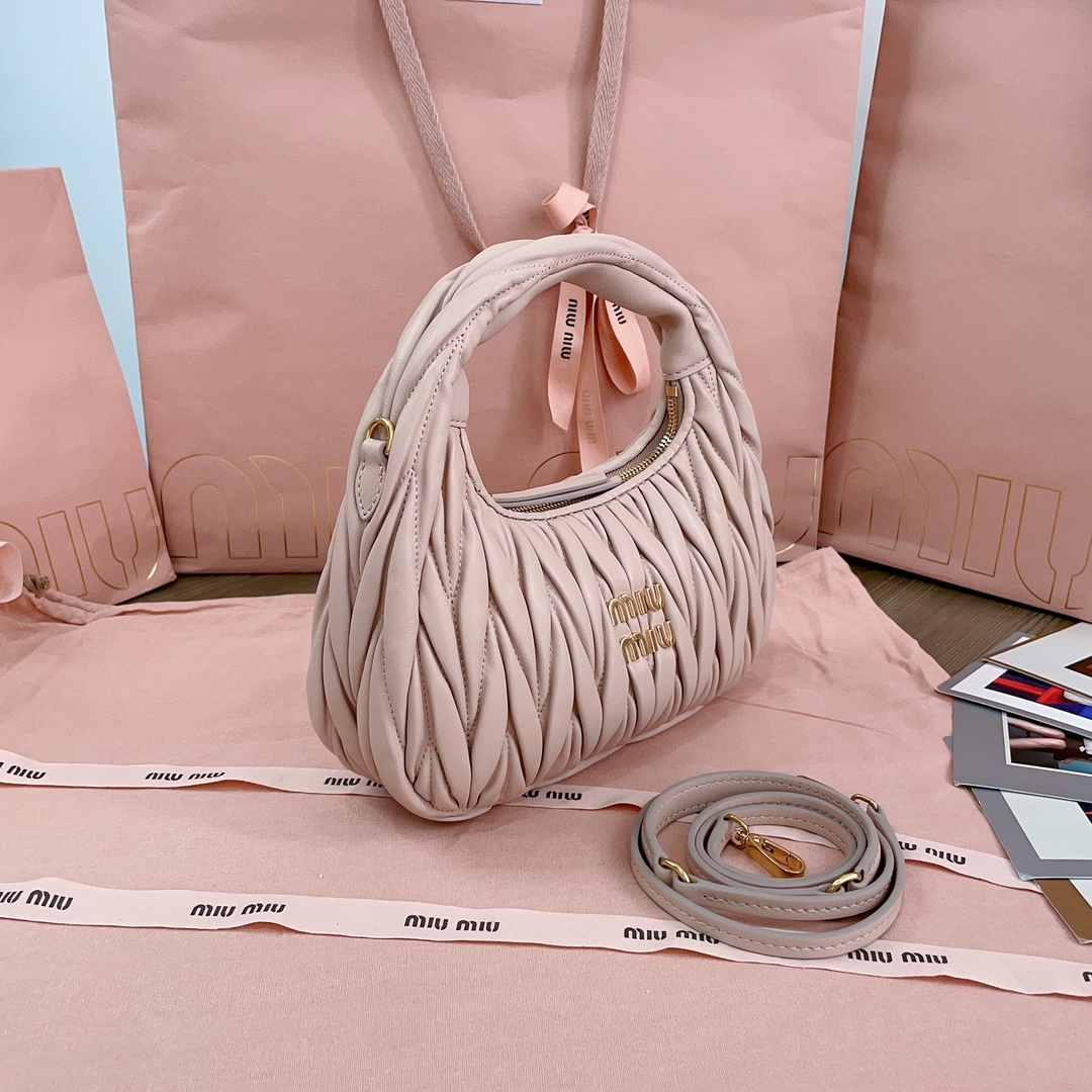 miumiu かばんスーパーコピー ハンドバッグ 牛革 レザー 優雅 可愛い 5BC125 ピンク_2