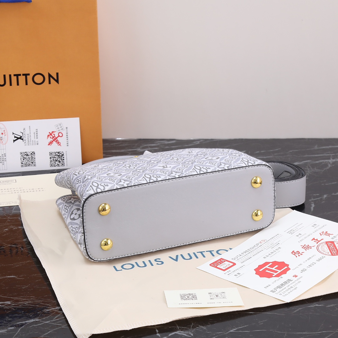 LV ルイヴィトンバッグ 黒偽物 斜め掛け シンプル 牛革 ハンドバッグ 優雅レディ グレー_4