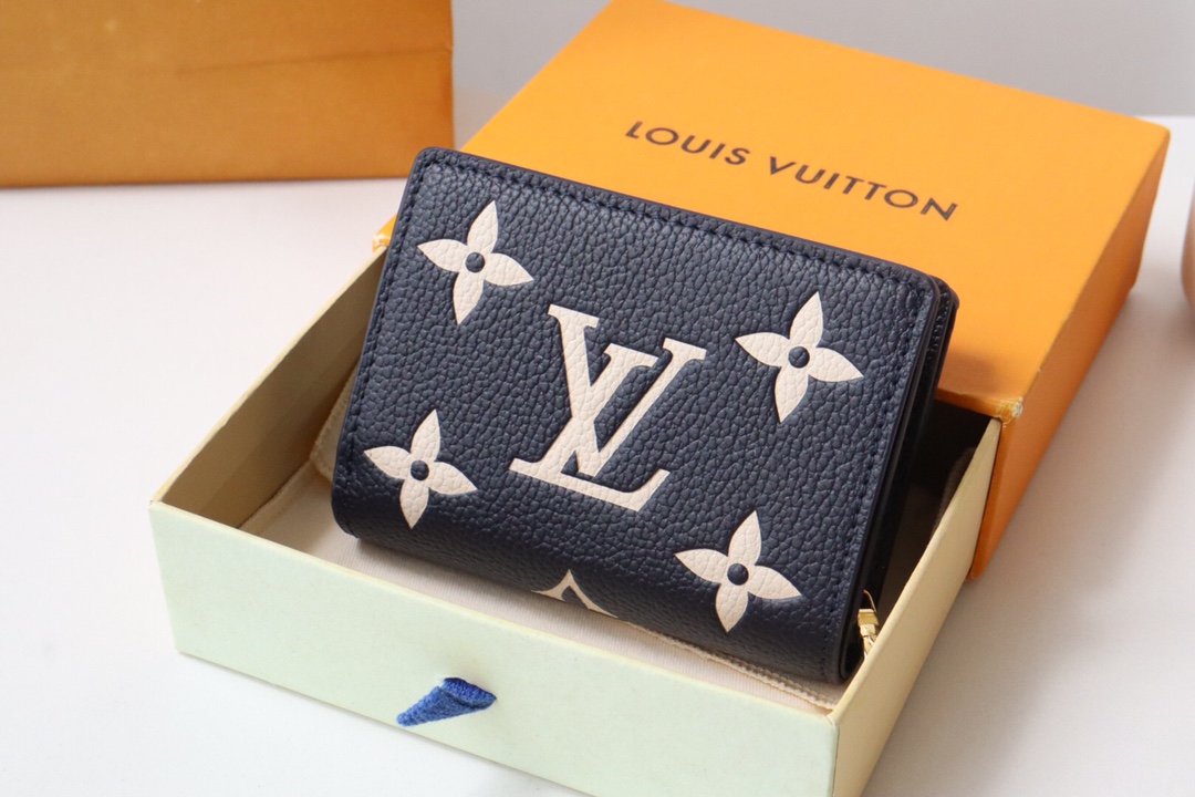 LV ルイヴィトン財布 ウィスーパーコピー 牛革 柔らかい 二つ折り プリント M83362 ブラック_2