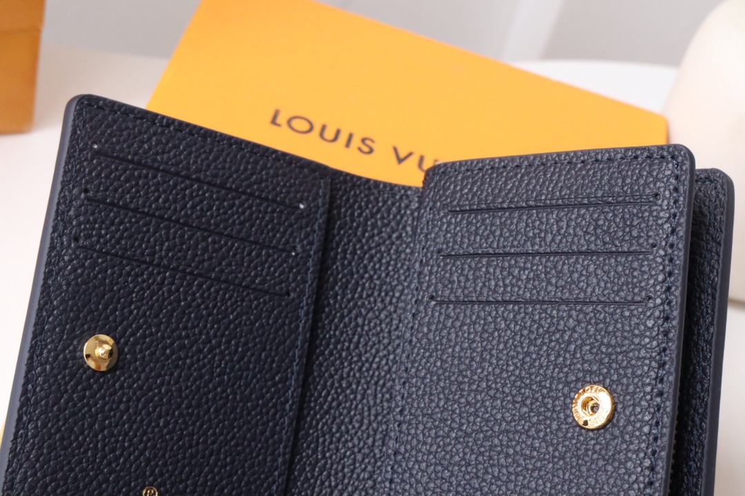 LV ルイヴィトン財布 ウィスーパーコピー 牛革 柔らかい 二つ折り プリント M83362 ブラック_6