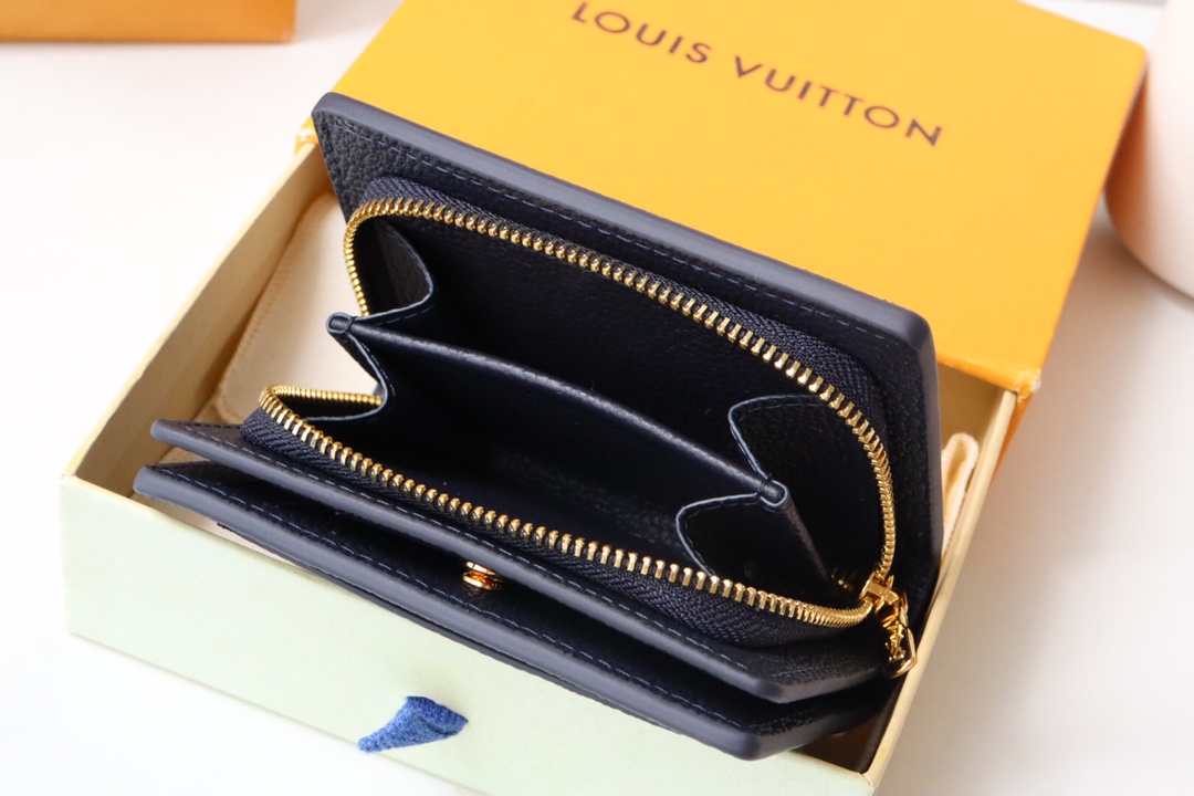 LV ルイヴィトン財布 ウィスーパーコピー 牛革 柔らかい 二つ折り プリント M83362 ブラック_8