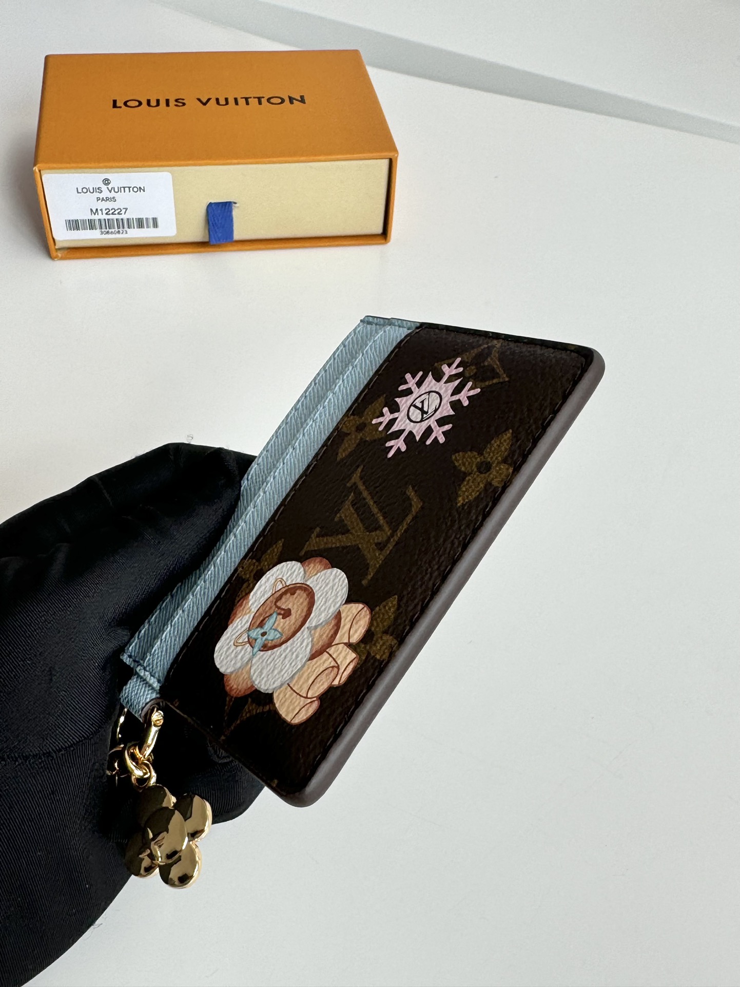 ルイヴィトン財布 折りたたみスーパーコピー カートケース レザー 牛革 M12227 ブルー_4