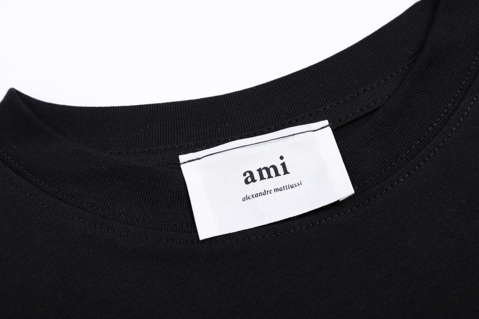 エミットtシャツ偽物 夏服 涼しい トップス 純綿 ゆったり アレクサンドルマテュッシ ブラック_3