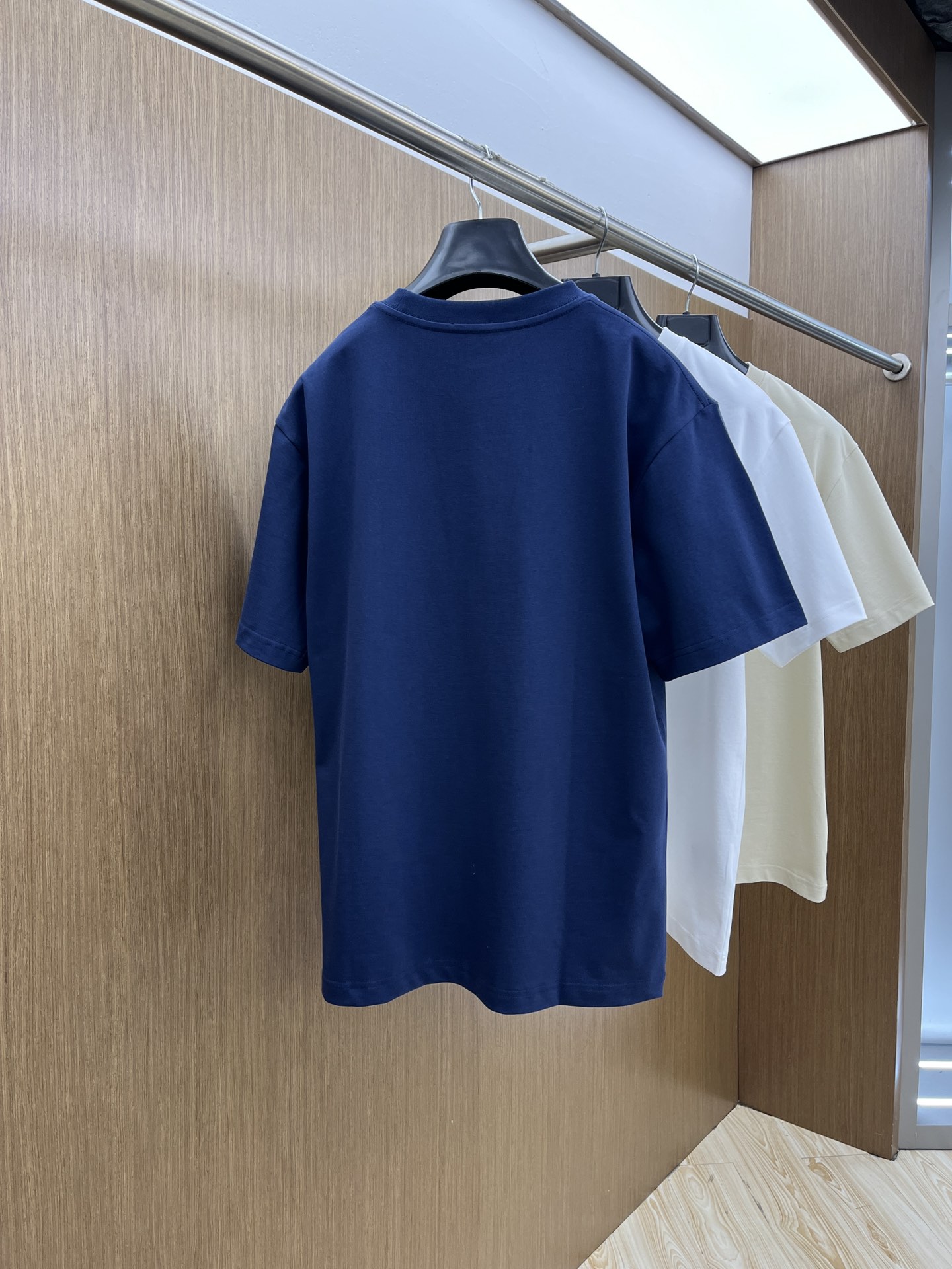 ディオールtシャツコーデ激安通販 トップス 純綿 ロゴ刺繍 柔らかい 男女兼用 ブルー_8