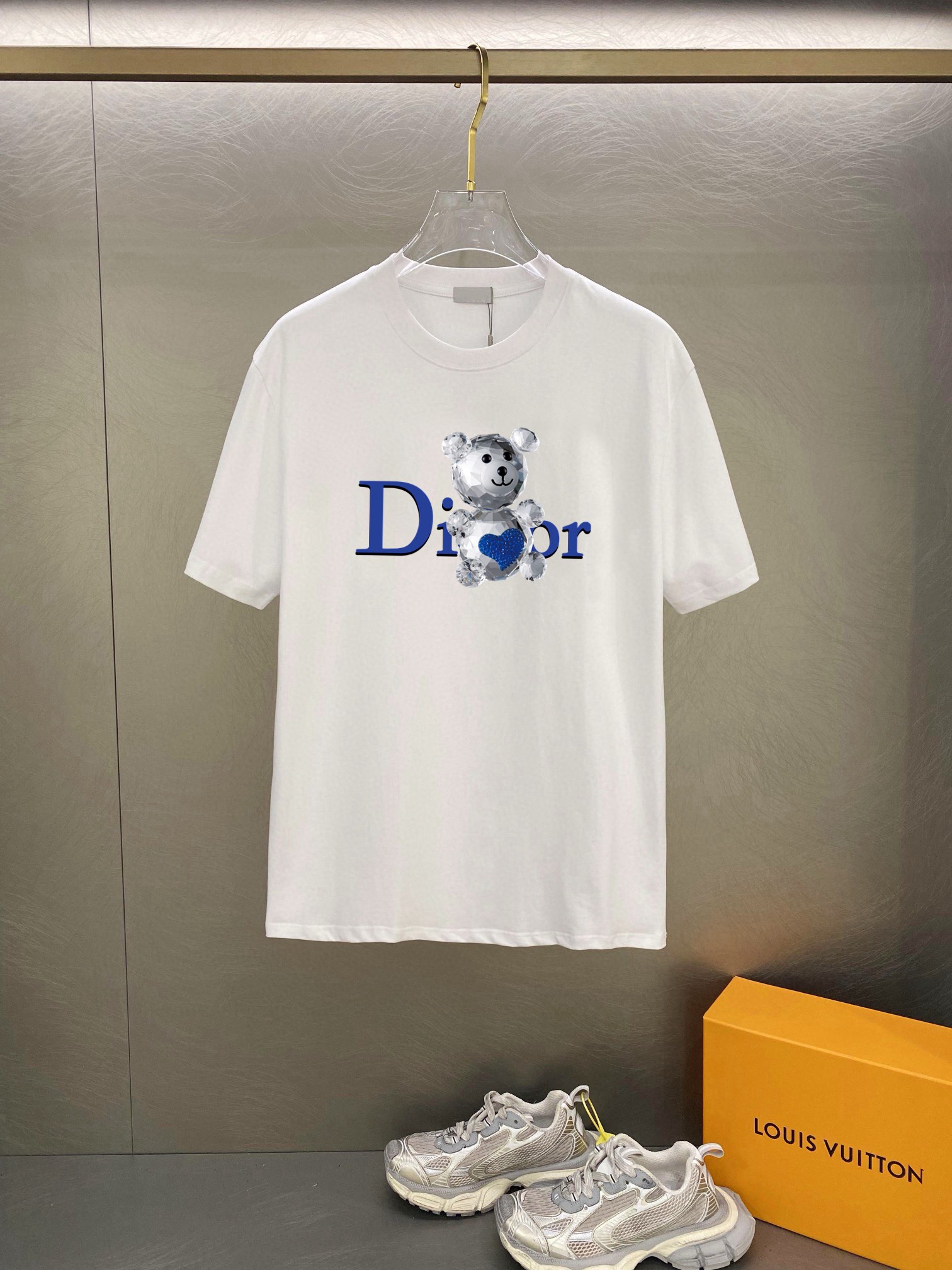 メンズ ディオールtシャツコピー トップス シンプル 純綿 ロゴ刺繍 柔らかい ゆったり 多色可選_1