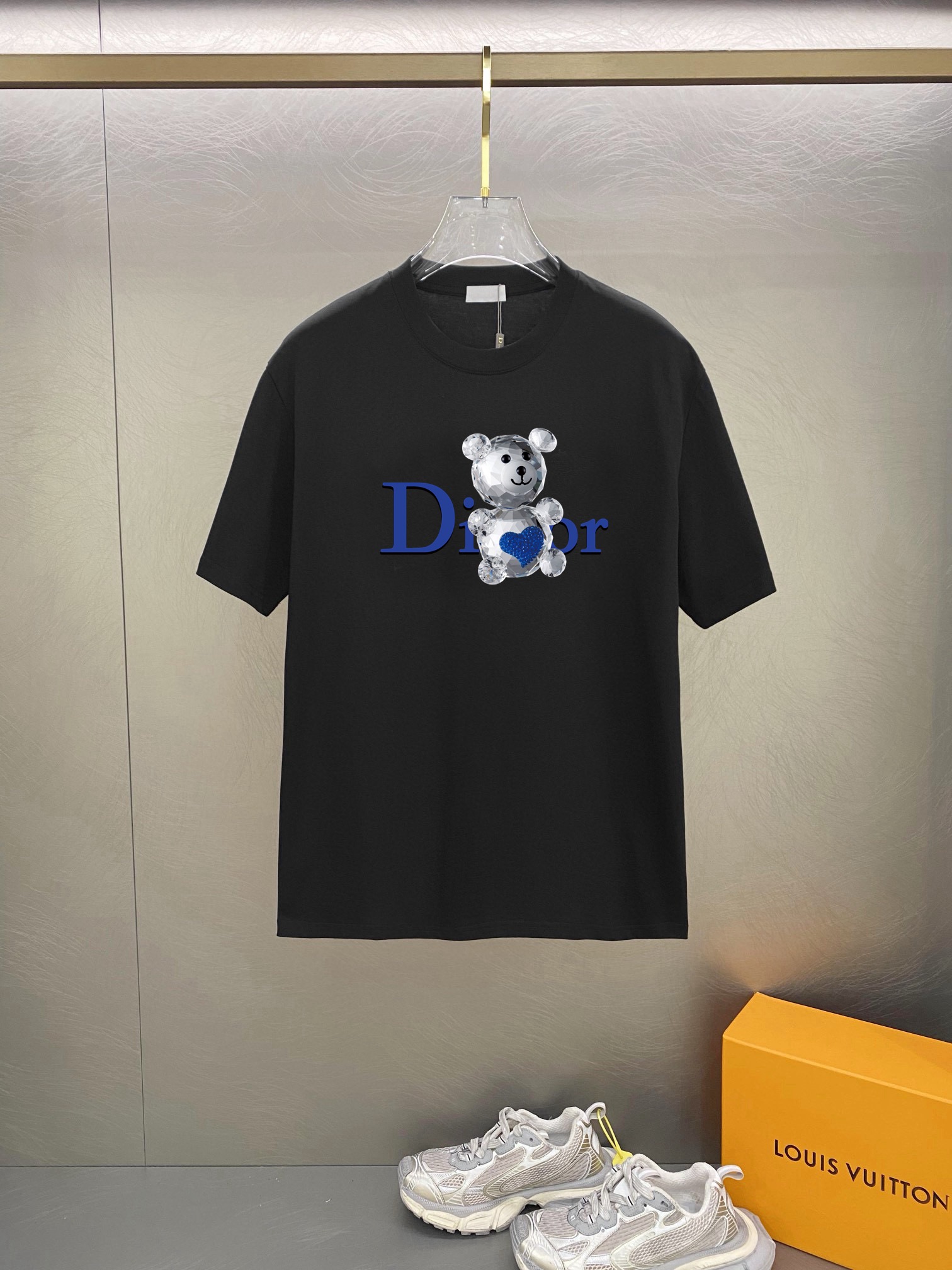 メンズ ディオールtシャツコピー トップス シンプル 純綿 ロゴ刺繍 柔らかい ゆったり 多色可選_3