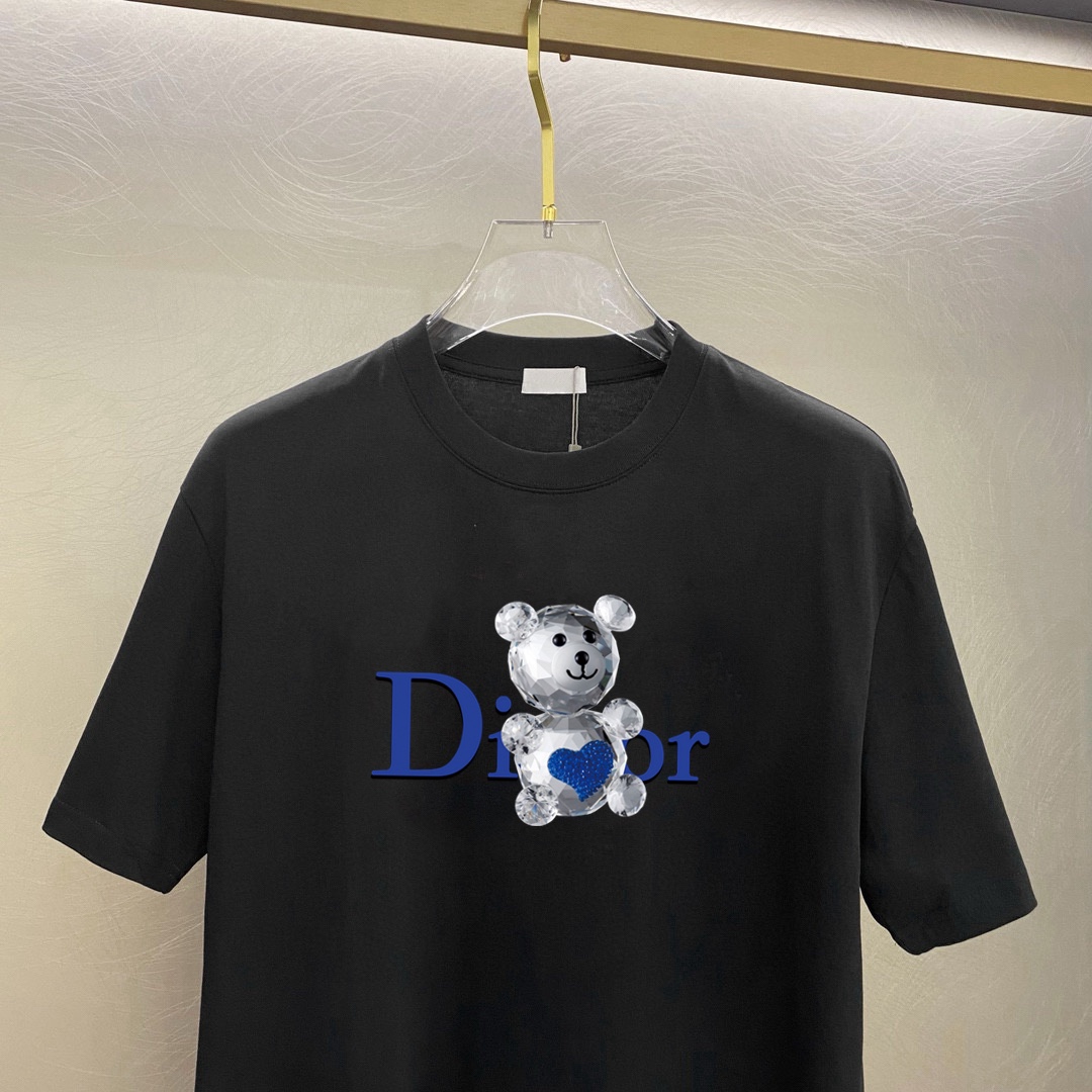 メンズ ディオールtシャツコピー トップス シンプル 純綿 ロゴ刺繍 柔らかい ゆったり 多色可選_5