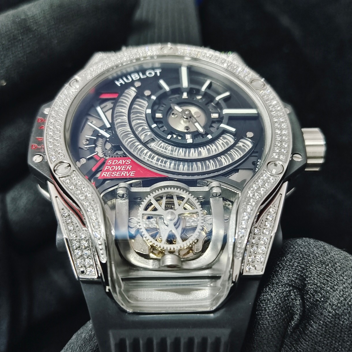 個性的なhublot 時計 メンズ偽物 ウォッチ 防水 腕時計 ビジネス 紳士 夜光 MP-09 ブラック_3