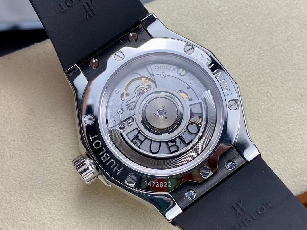 腕時計 hublot偽物 ファッション 防水 ウォッチ ゴムバンド  紳士 シンプル ブラック_5
