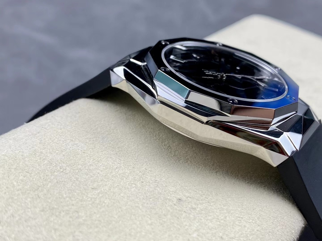 腕時計 hublot偽物 ファッション 防水 ウォッチ ゴムバンド  紳士 シンプル ブラック_6