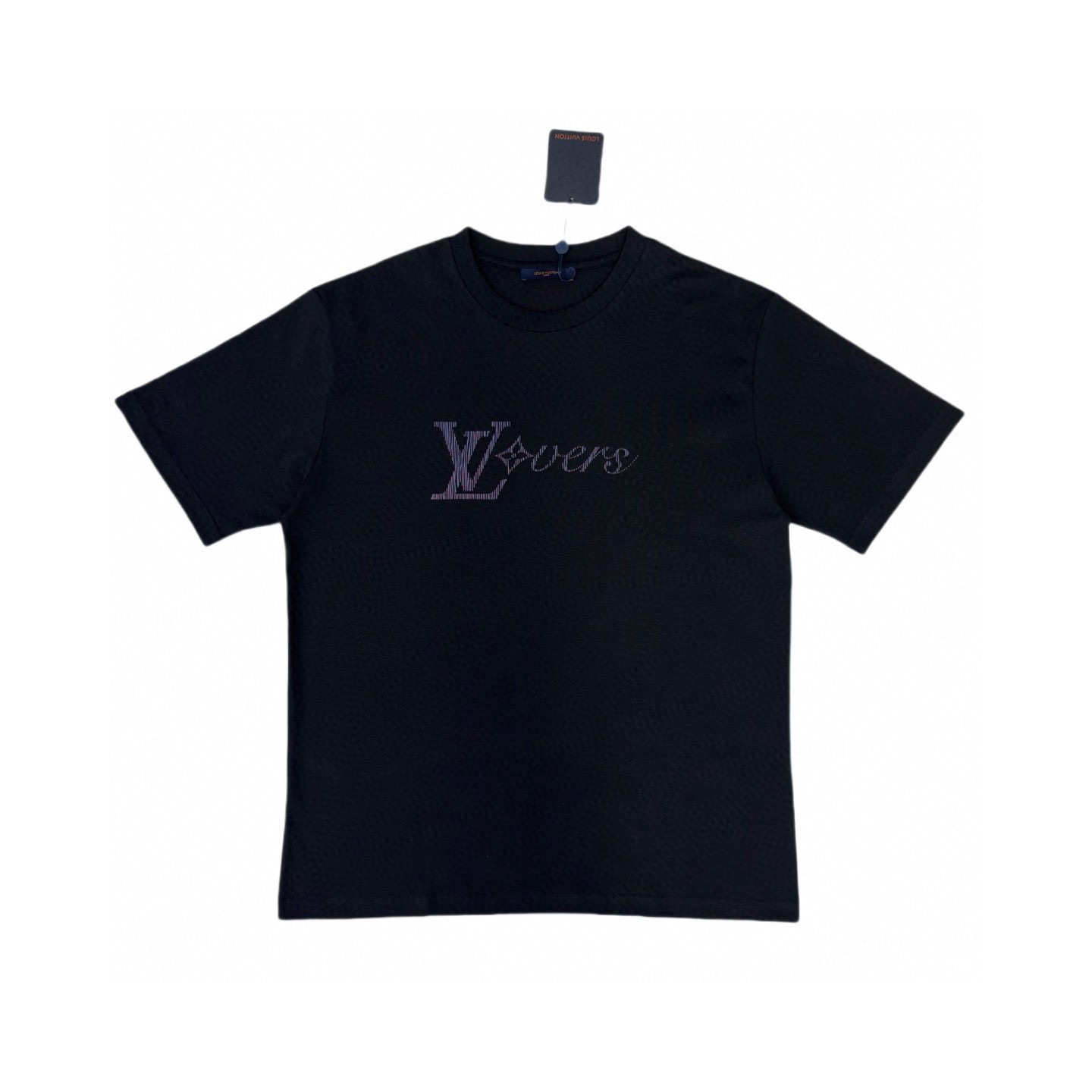 超低価格 メルカリ ルイヴィトンtシャツ激安通販 シンプル 綿 半袖 トップス ゆったり ブラック_4