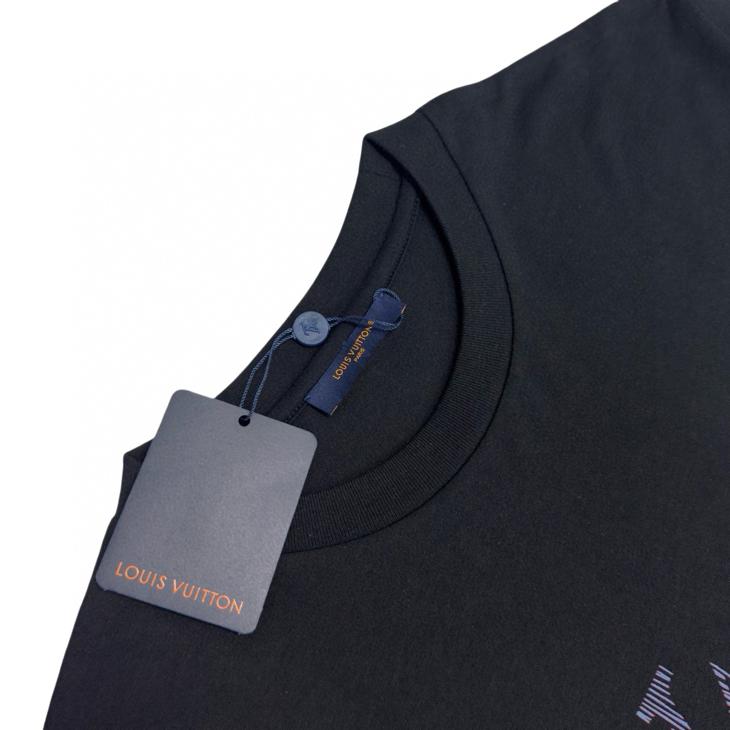 超低価格 メルカリ ルイヴィトンtシャツ激安通販 シンプル 綿 半袖 トップス ゆったり ブラック_5