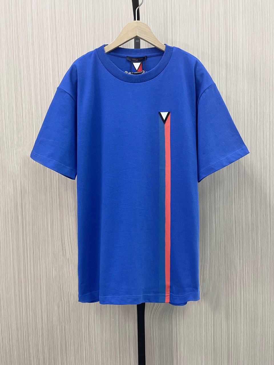 一番安い ルイヴィトンtシャツ楽天コピー シンプル 綿 半袖 トップス ゆったり ブルー_1