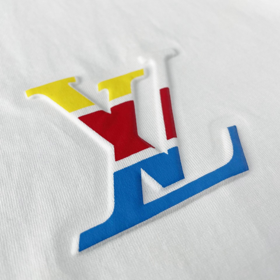 お洒落！ヴィトンのtシャツコピー シンプル 綿 半袖 トップス ゆったり ホワイト_3