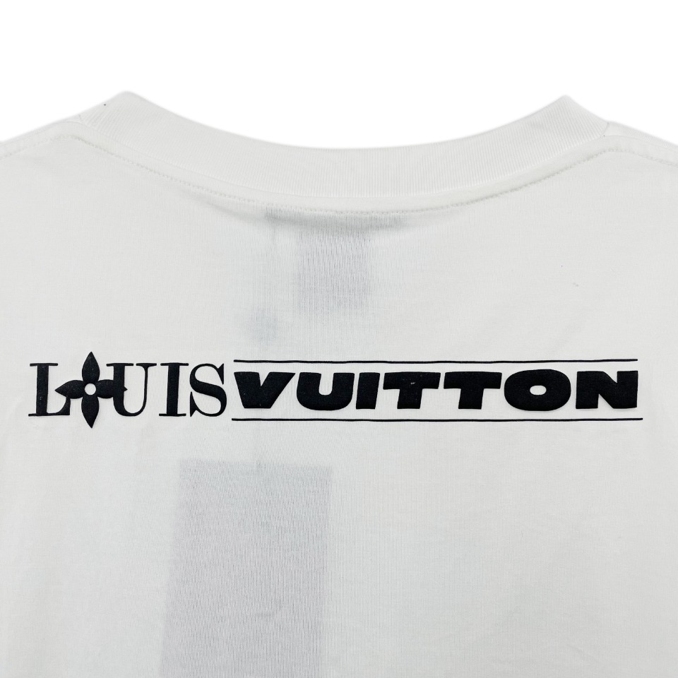 お洒落！ヴィトンのtシャツコピー シンプル 綿 半袖 トップス ゆったり ホワイト_9