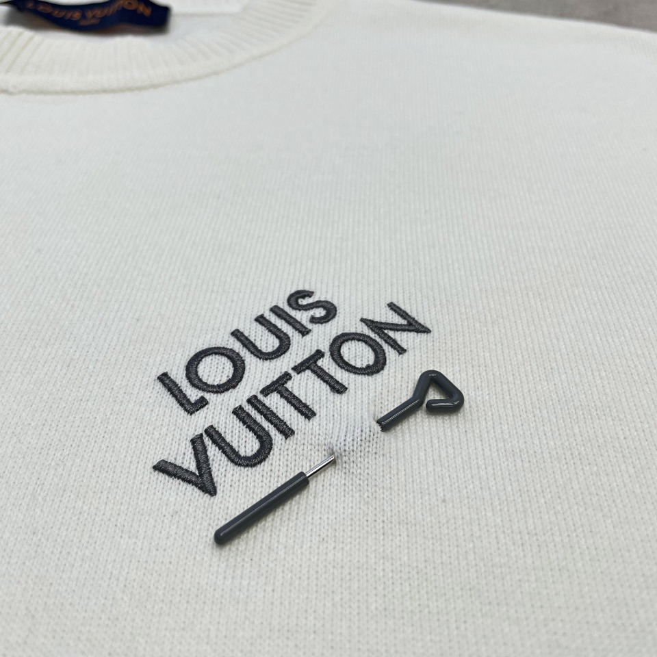 最新到着‼ルイヴィトン ロゴtシャツ偽物 綿 半袖 トップス ゆったり プリント ホワイト_5
