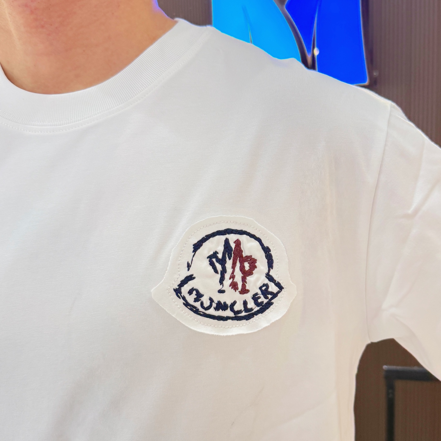 モンクレールtシャツ サイズ感偽物 通気性いい トップス 純綿 プリント 半袖 ホワイト_8