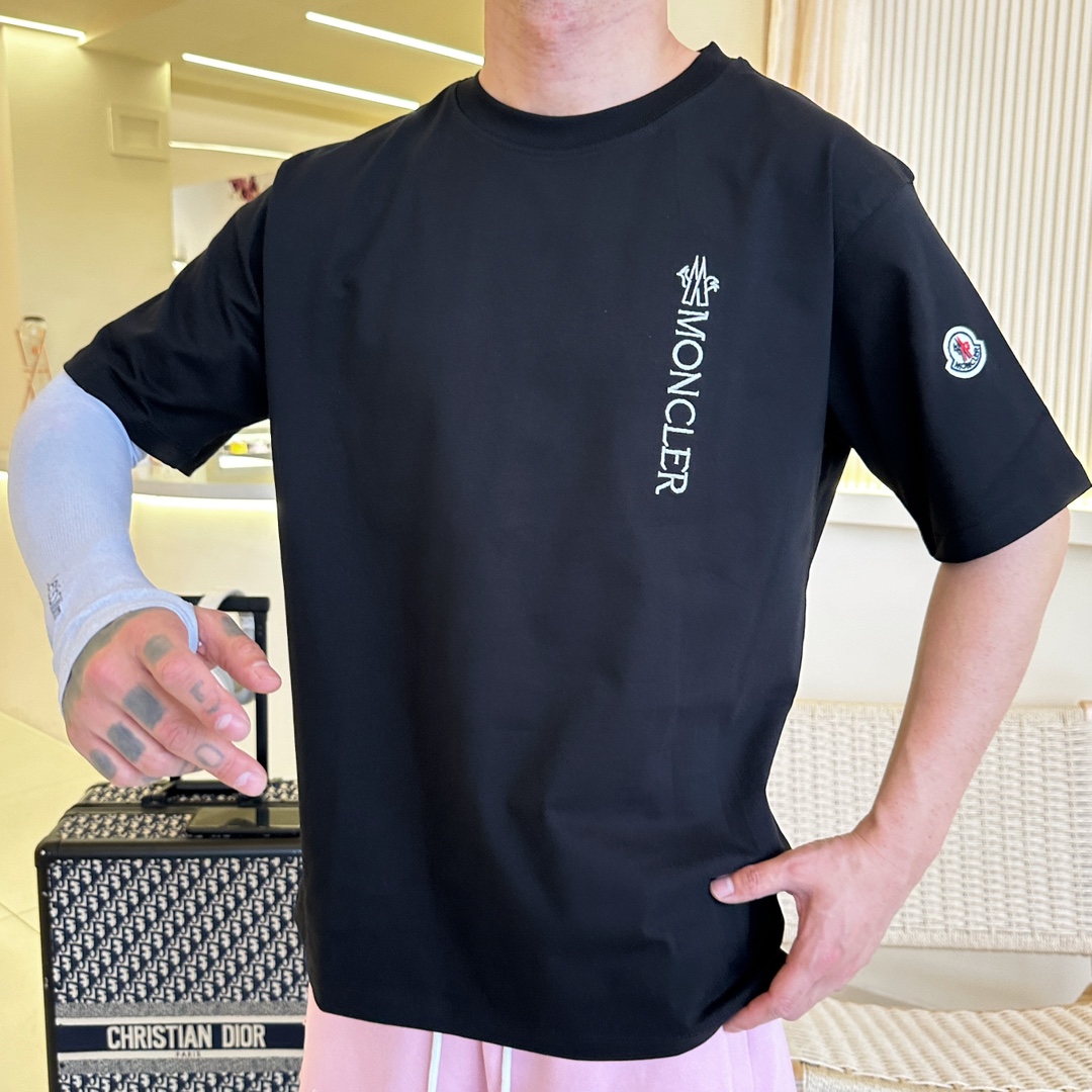 モンクレールキッズtシャツスーパーコピー シンプル トップス 純綿 プリント 半袖 ブラック_6