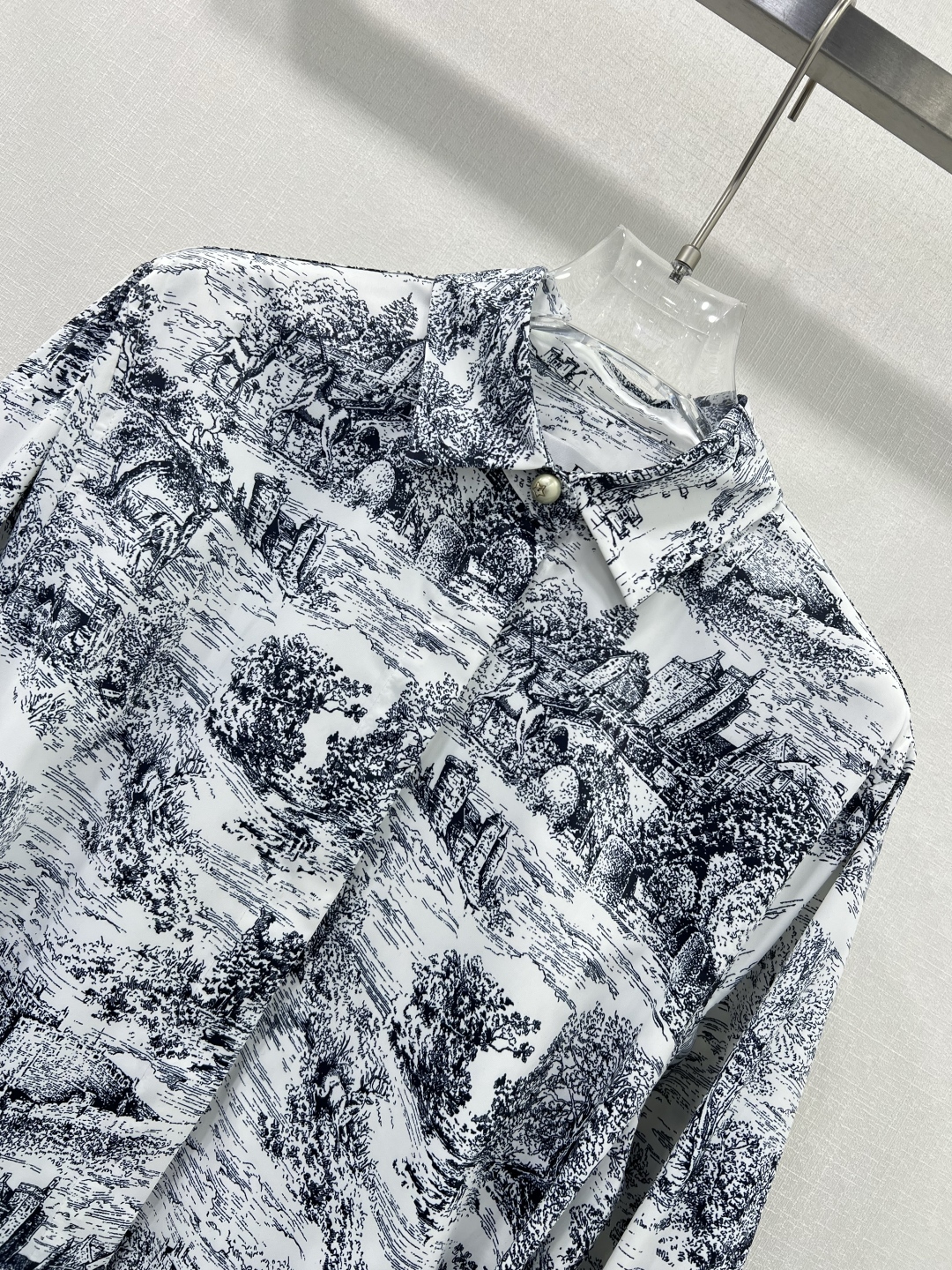 dior スカートスーパーコピー プリント ワンピース 無袖  シンプル シルク グレー_2