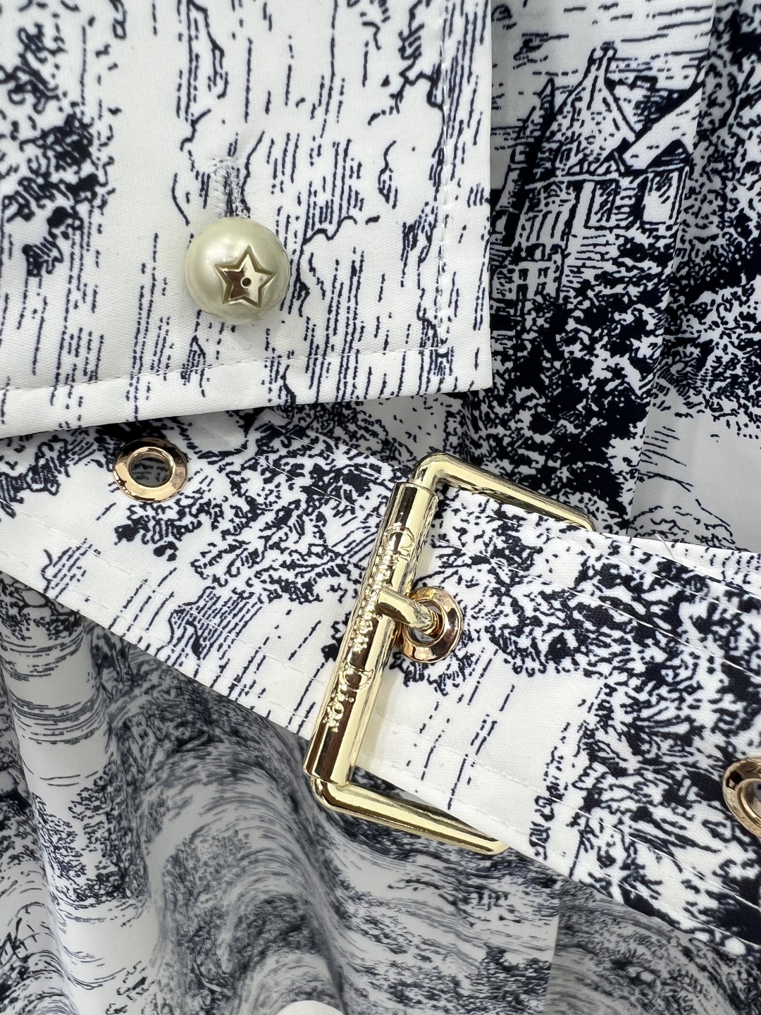 dior スカートスーパーコピー プリント ワンピース 無袖  シンプル シルク グレー_4