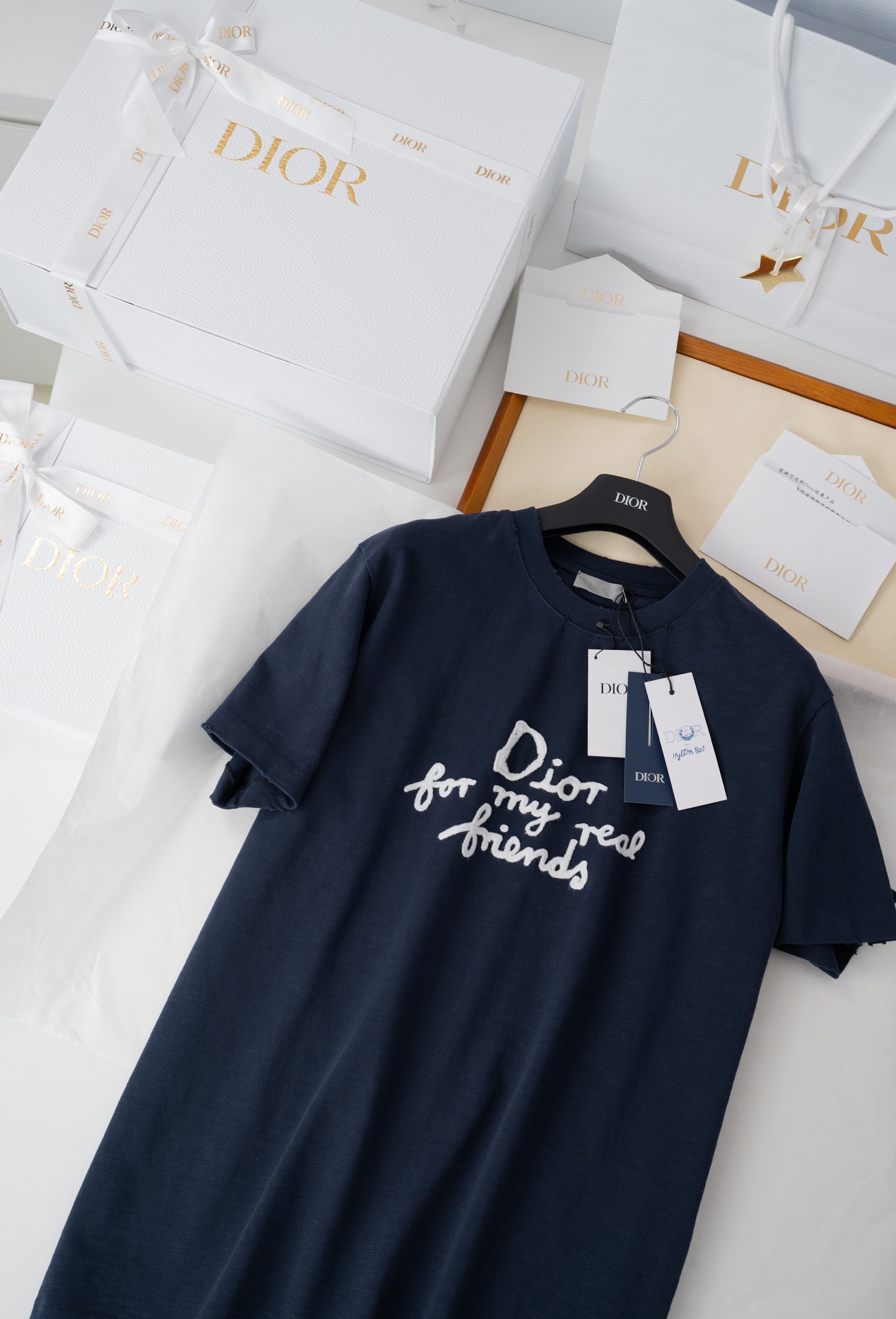 レディース ディオールtシャツスーパーコピー プリント 純綿 トップス 半袖 シンプル ブラック_2