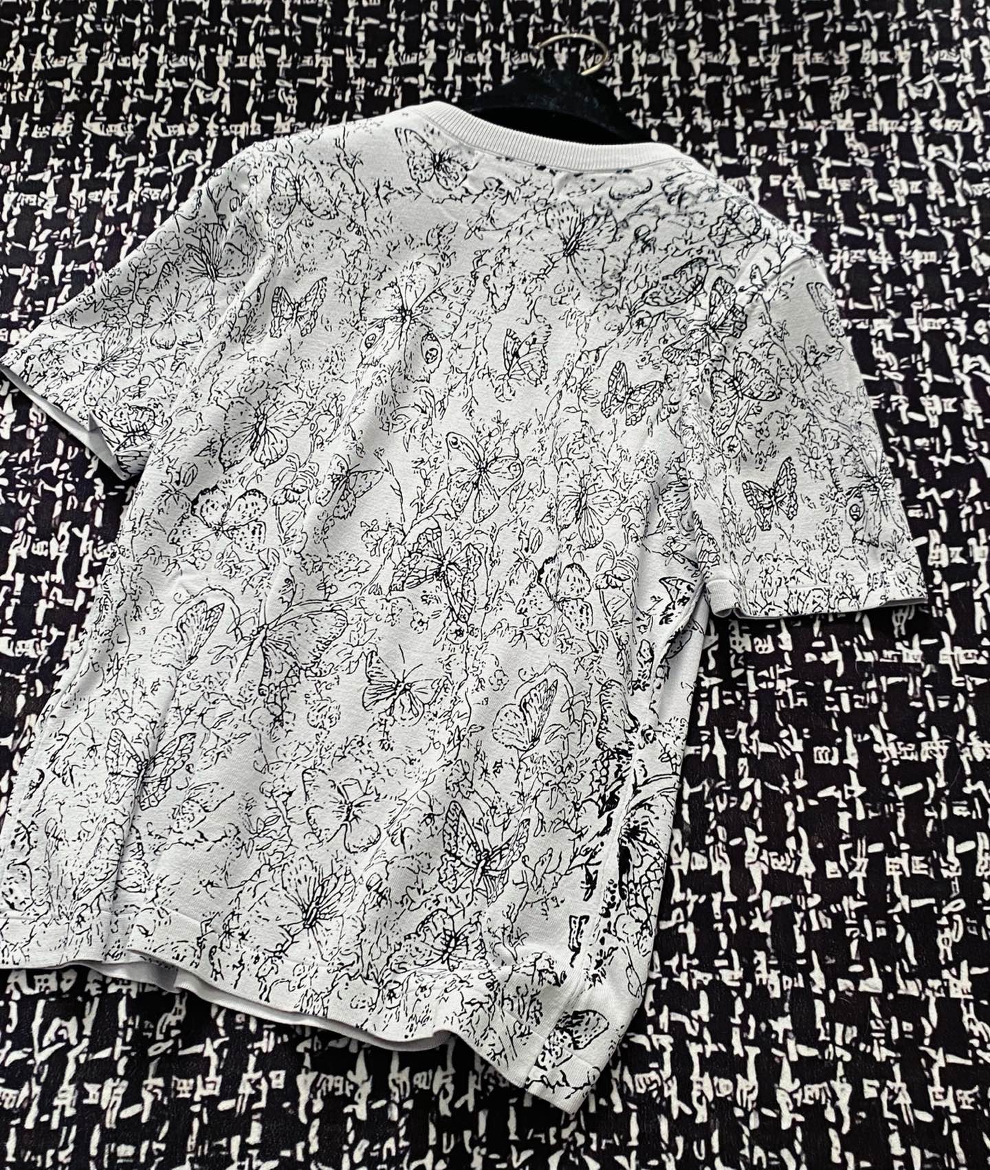 tシャツ ディオールスーパーコピー ゆったり 純綿 トップス 短袖 柔らかい プリント グレー_4