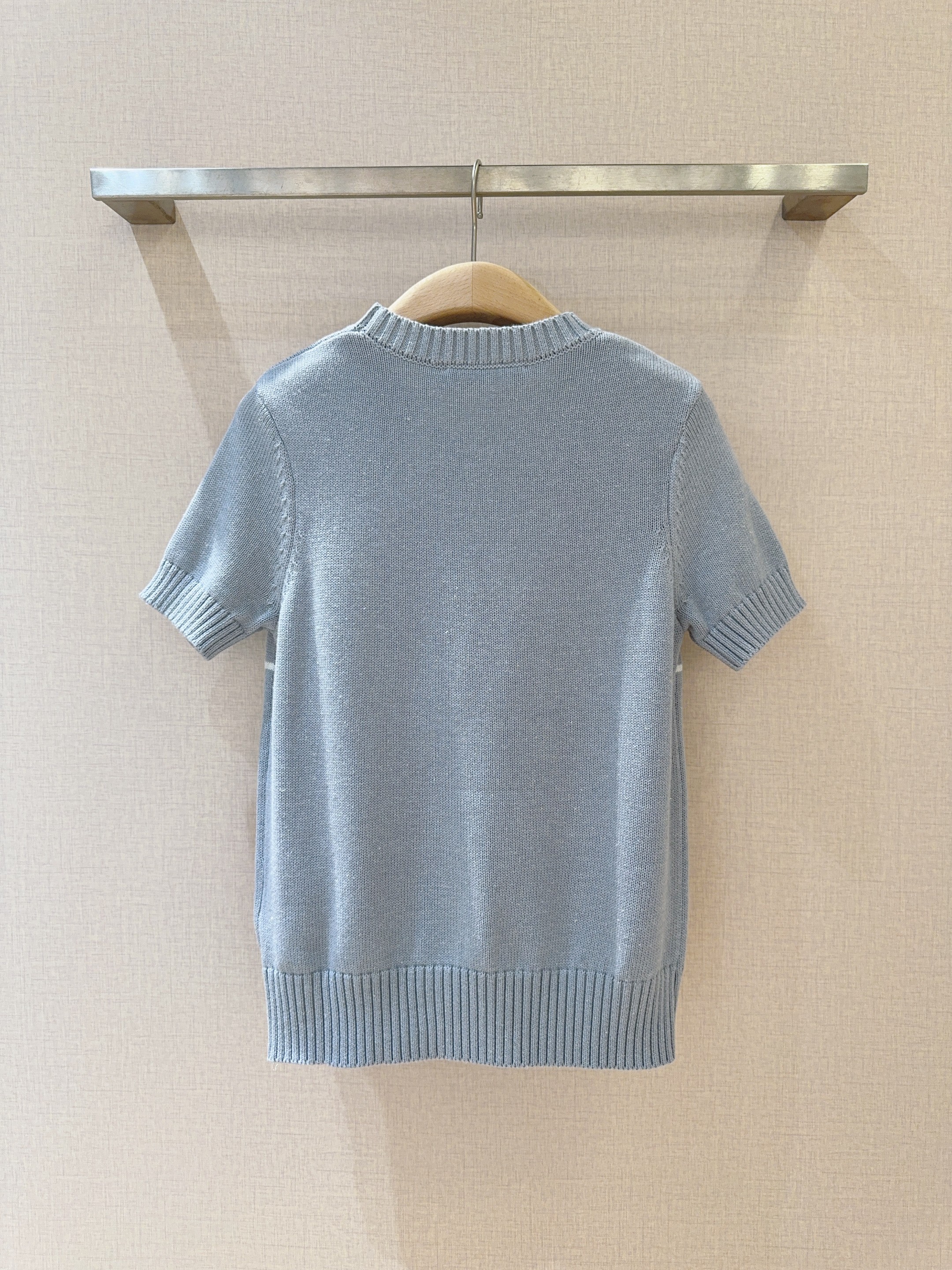 dior クマ tシャツ偽物 純綿 トップス 短袖 柔らかい プリント ニット ブルー_3
