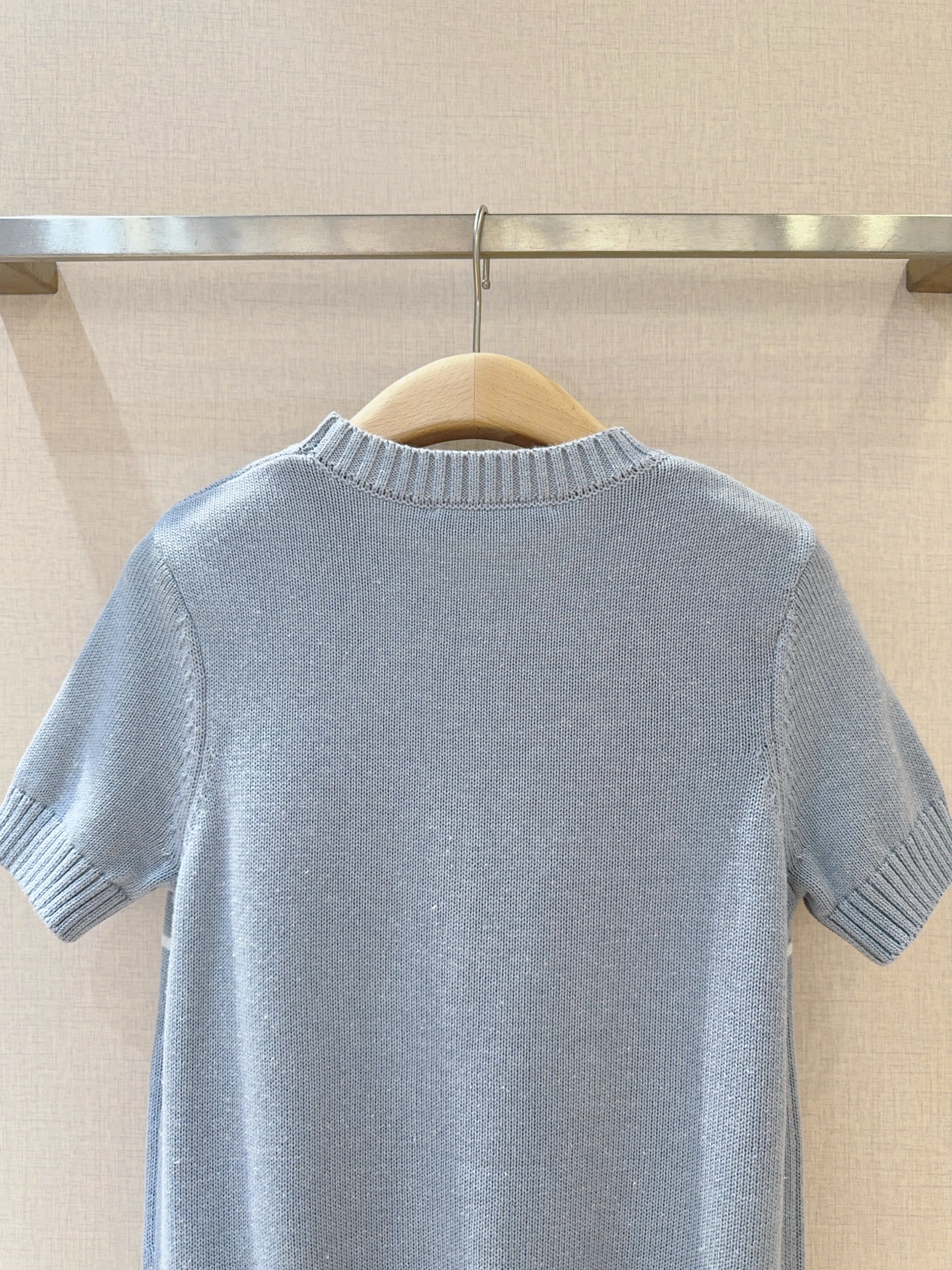 dior クマ tシャツ偽物 純綿 トップス 短袖 柔らかい プリント ニット ブルー_4