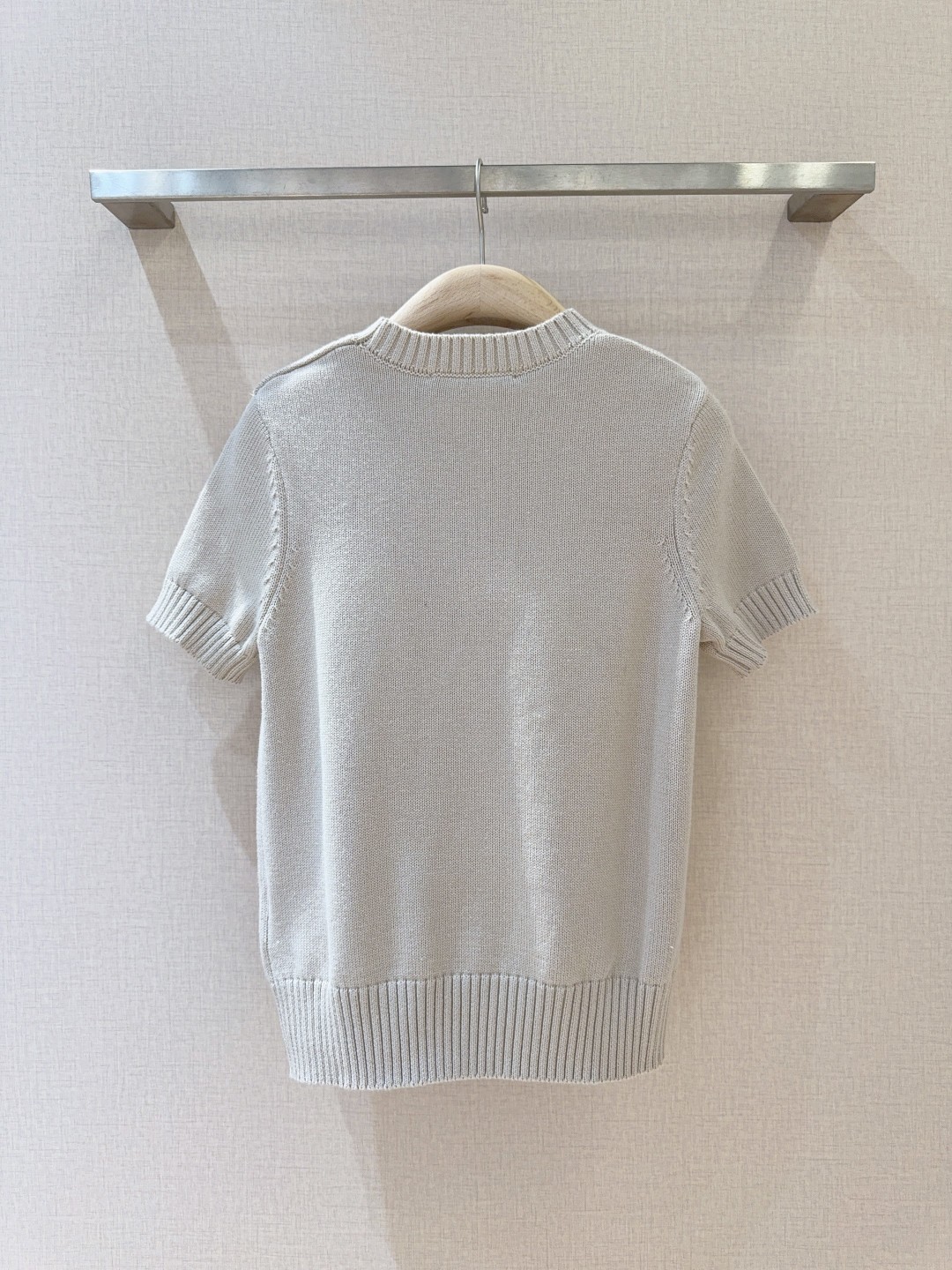 ディオール tシャツ コーデコピー 純綿 トップス 短袖 柔らかい プリント ニット 杏色_4
