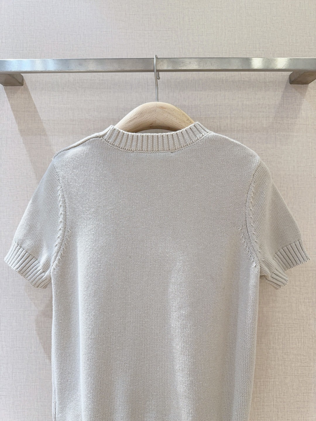 ディオール tシャツ コーデコピー 純綿 トップス 短袖 柔らかい プリント ニット 杏色_5