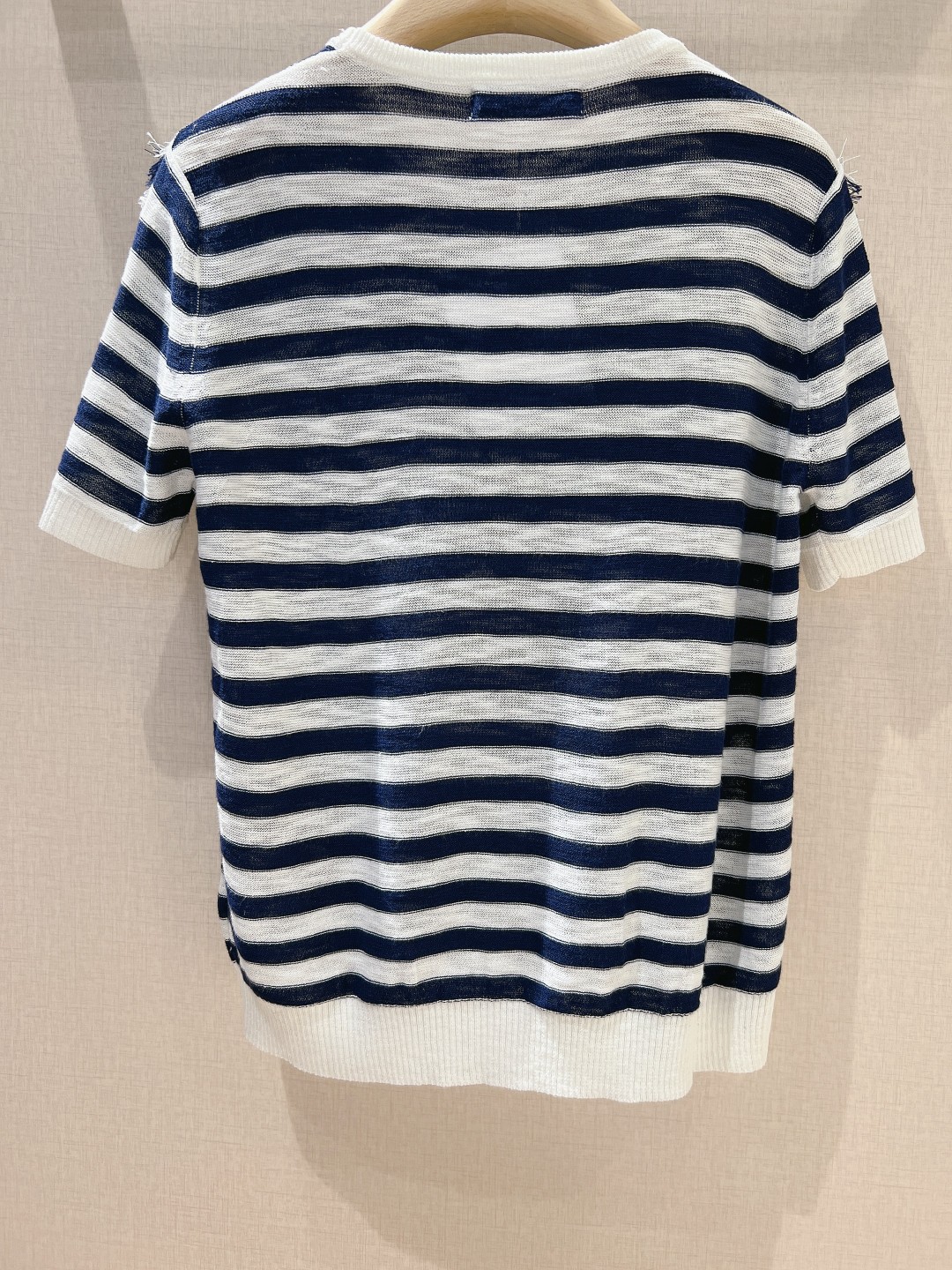 ディオール tシャツ サイズ感スーパーコピー 純綿 トップス 短袖 シンプル 横縞 ブラック_6